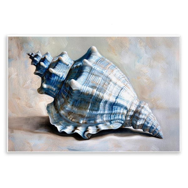 Stupell Industries Classic Ocean Conch by Petal Prints Design Unframed Animal Graphic Art Print 10 in. x 15 in.