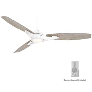Molino 65 in. Integrated LED Indoor Flat White Smart Ceiling Fan with Remote
