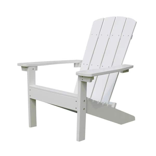 NORTHBEAM Lakeside White Plastic Adirondack Chair (1-Pack)