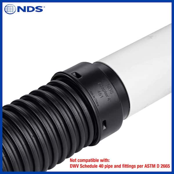 Reviews for NDS HDPE Corrugated Adapter, 4 in. Drain Pipes
