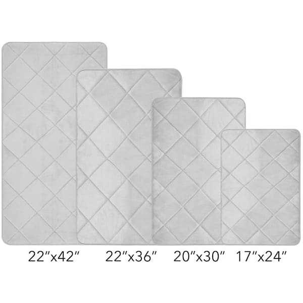 Truly Soft Memory Foam Grey 32 in. x 20 in. Polyester 2-Piece Bath