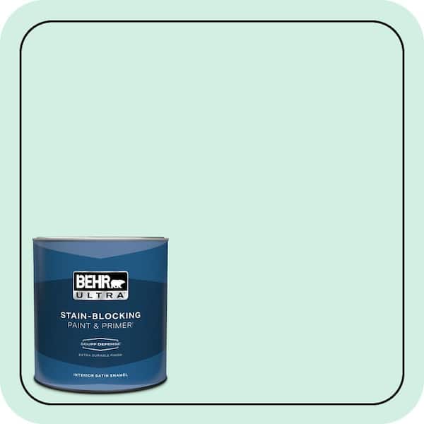 BEHR ULTRA 1 qt. #P420-1 Spring Frost Extra Durable Satin Enamel Interior Paint & Primer