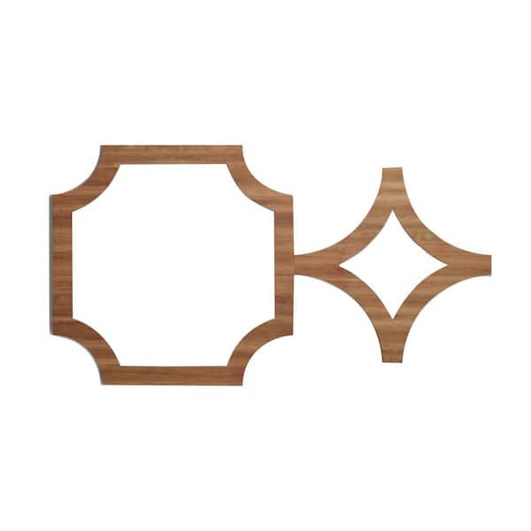 Ekena Millwork 20 5/8 in. x 11 3/8 in. x 1/4 in. Walnut Small Anderson Decorative Fretwork Wood Wall Panels (20-Pack)