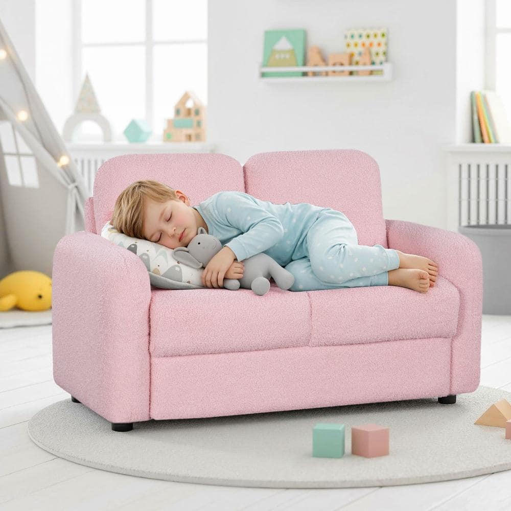 2 Seat Kids Sofa Toddler Couch Teddy Fleece Solid Plywood Frame 4 Legs 330 lb. ASTM CPSIA 36 x 19.5 x 23 in. price history on PriceWatchPro
