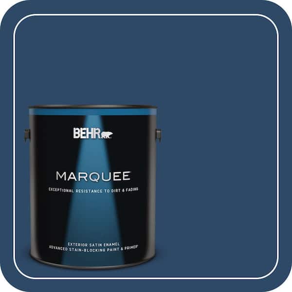 BEHR MARQUEE 1 gal. #PPF-57 Lake View Satin Enamel Exterior Paint & Primer