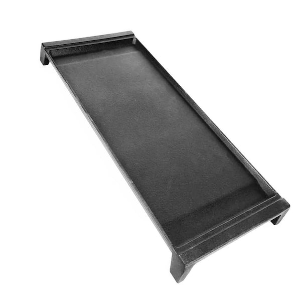 1-Piece Black Cast Iron Non-Stick Griddle Compatible with Gas Cooktops Heavy Duty Set with Easy Clean Surface