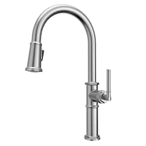 Brampton Single Handle Pull-Down Sprayer Kitchen Faucet in Stainless Steel