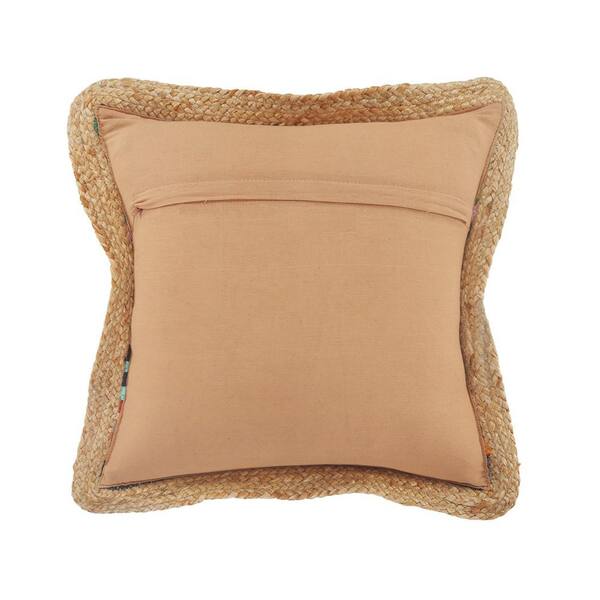 motion jute throw pillow