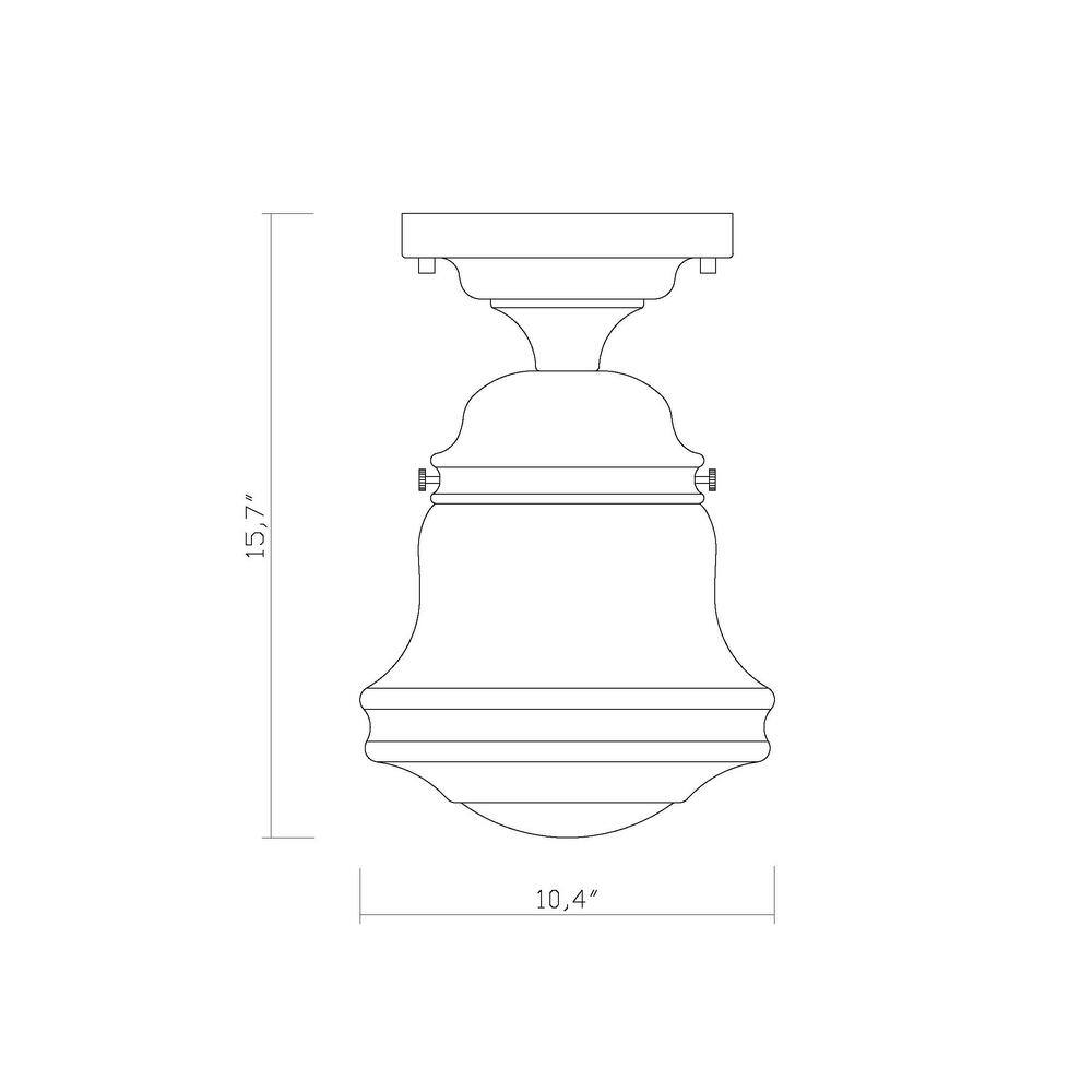 Heritage Brass and Opal Glass Globe LED Flush Mount