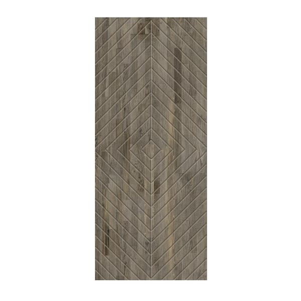 CALHOME 42 in. x 96 in. Hollow Core Weather Gray Stained Pine Wood Interior Door Slab