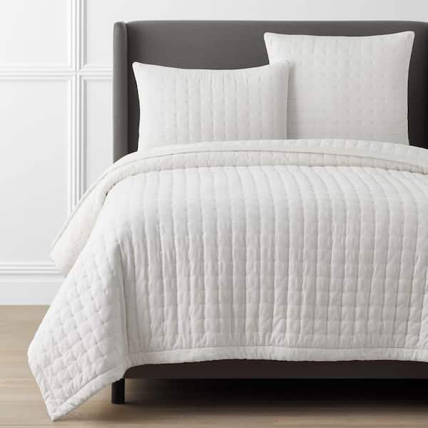 Legends Luxury Tufted Stitch Velvet White Full/Queen Cotton Quilt