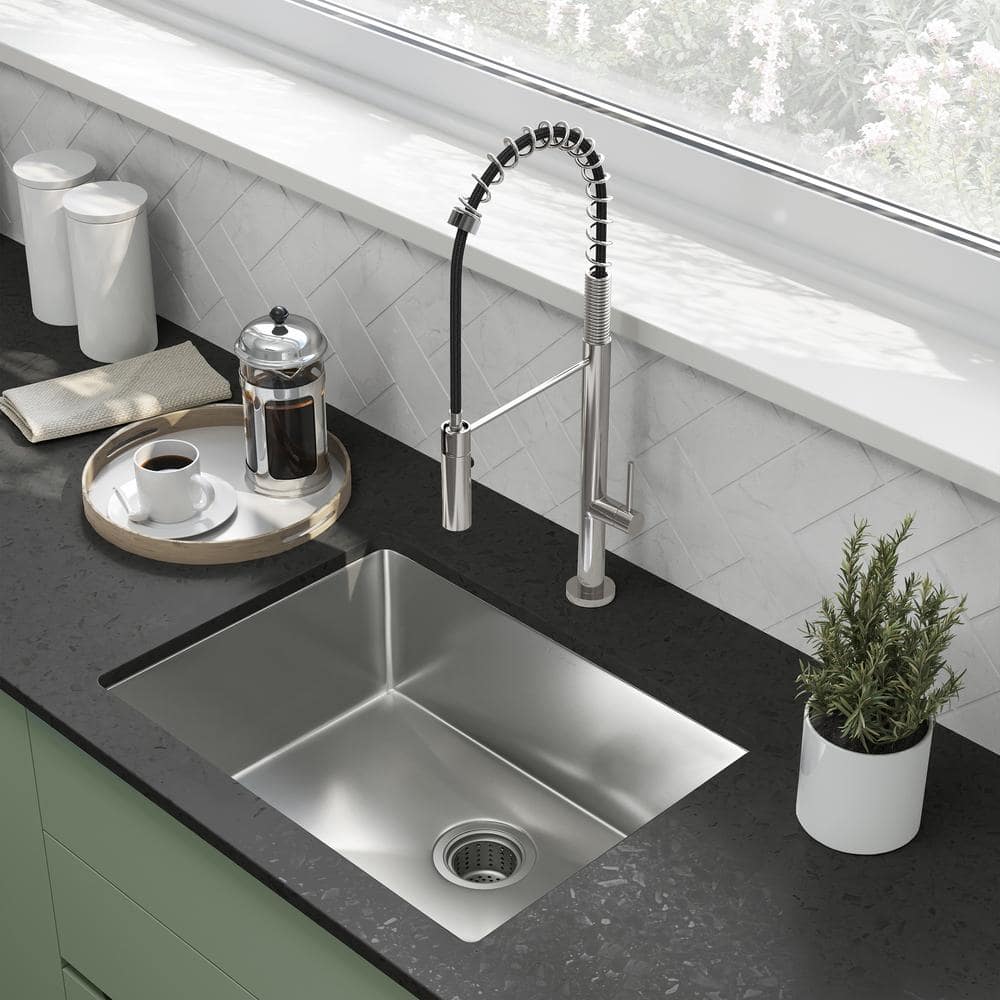 Rivage Undermount Stainless Steel 23 in. x 18 in. Single Basin Kitchen Sink price history on PriceWatchPro
