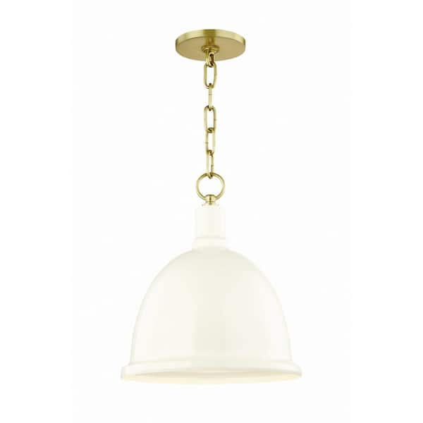 cream metal ceiling light shade