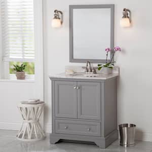 Stratfield 30 in. W x 22 in. D x 34 in. H Bath Vanity Cabinet without Top in Sterling Gray