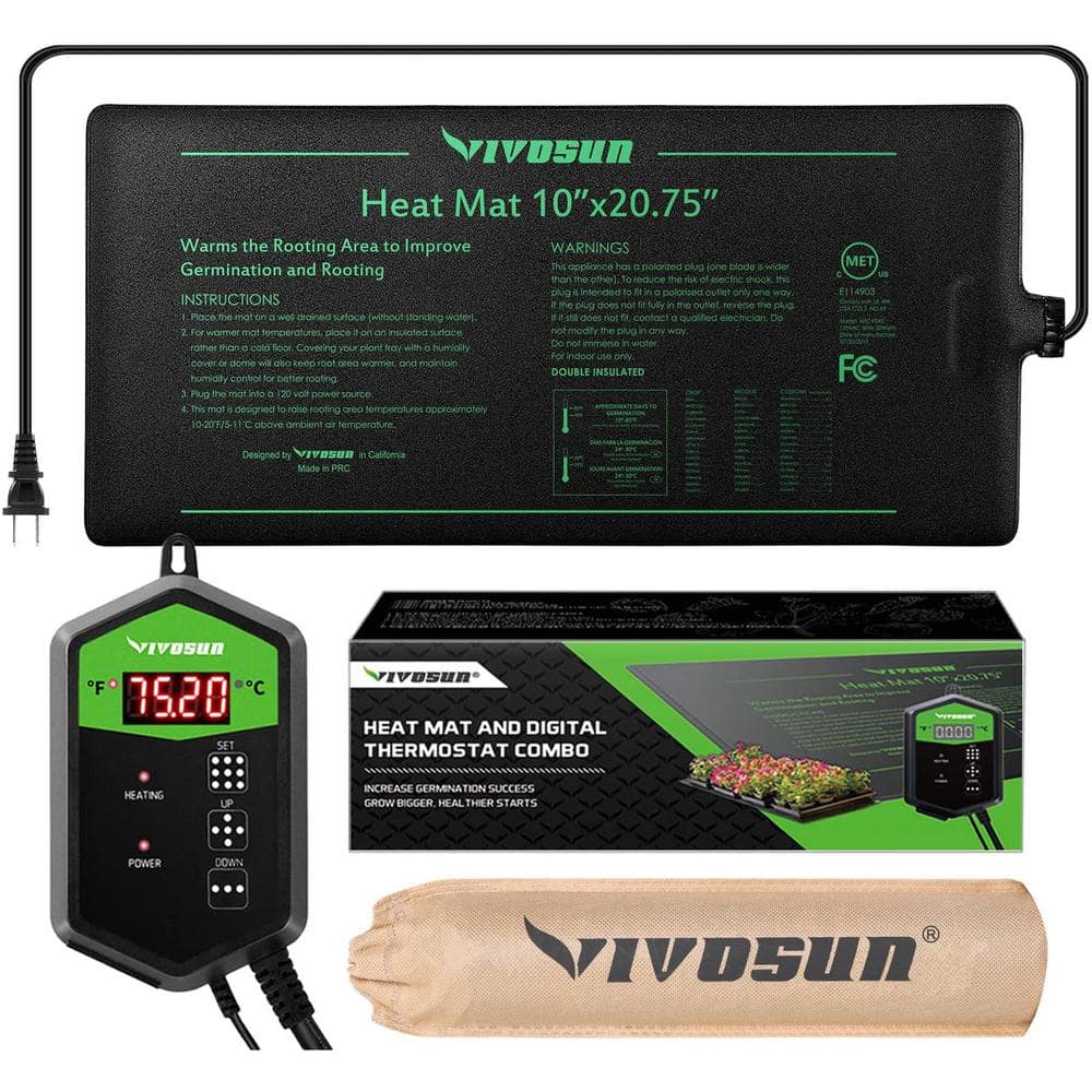 VIVOSUN Digital Heat Mat Thermostat Temperature Controller 40–108 ºF 