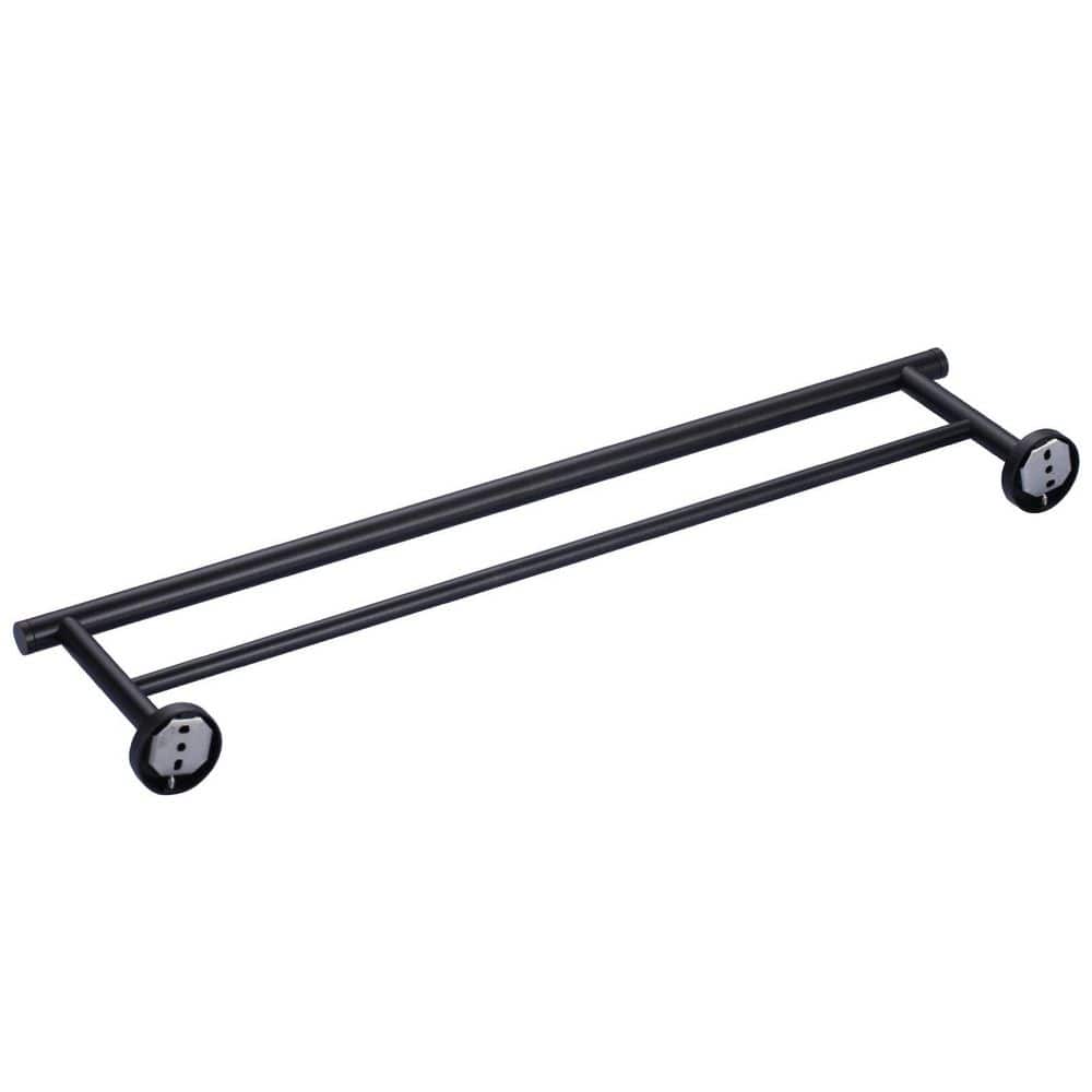 1-Pack 24 in. Wall Mounted Double Towel Bar Bath Hardware Accessory in Oil Rubbed Bronze price history on PriceWatchPro
