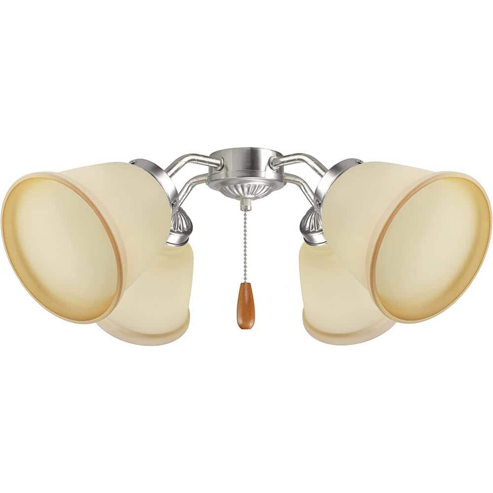 Amber Glass Bell Ceiling Fan Replacement Shade Set
