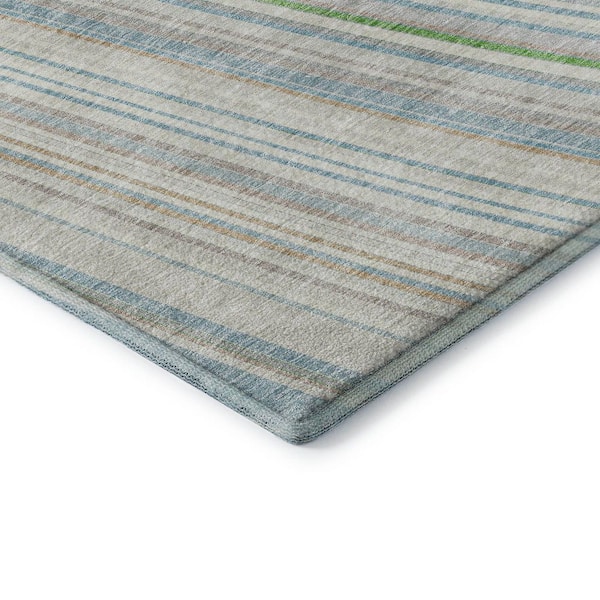 Mayfield Premium Machine Washable Abstract AMF981 Ivory 1 ft. 8 in. x 2 ft. 6 in. Area Rug