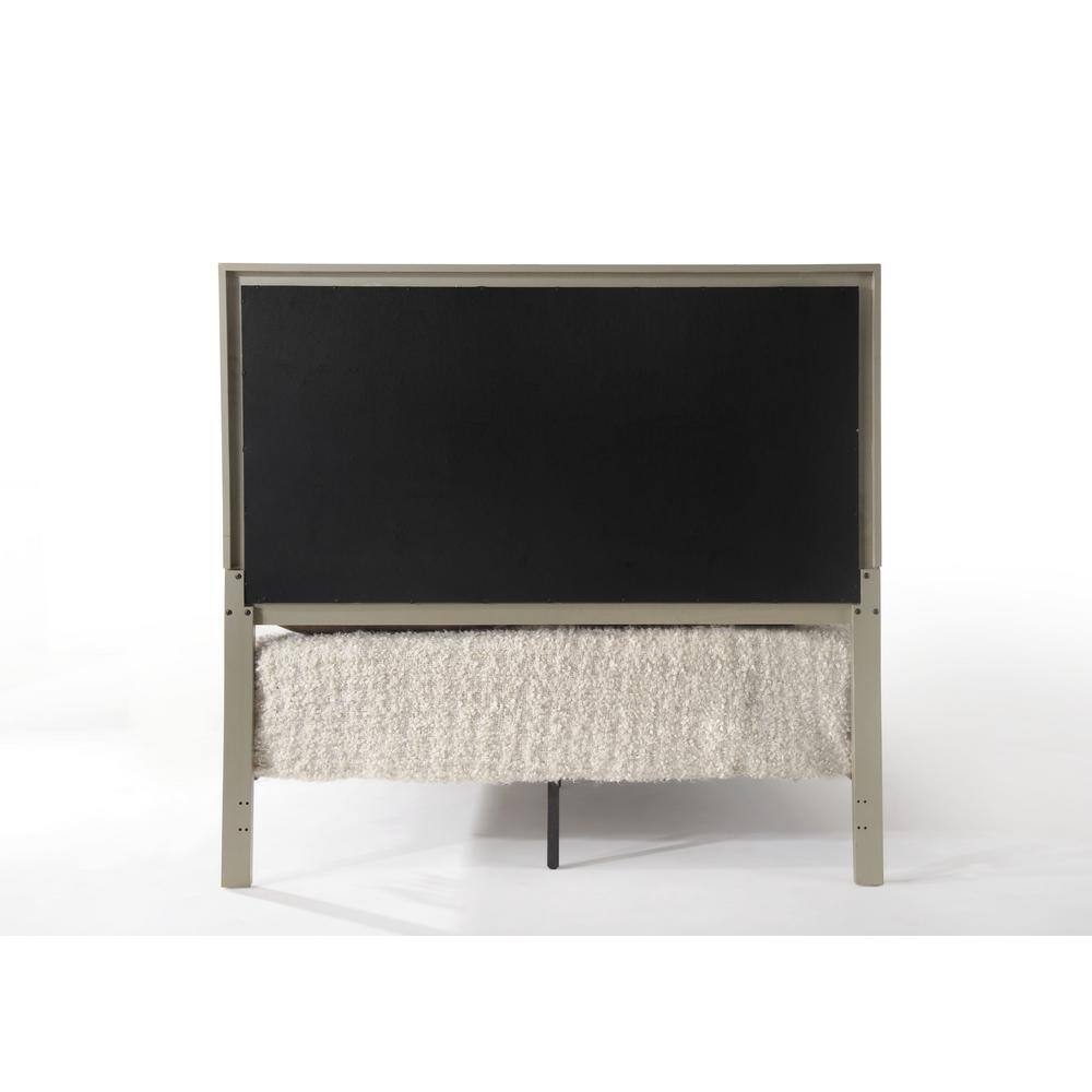 Champagne Queen Faux Leather Tufted Upholstered Bed with Headboard