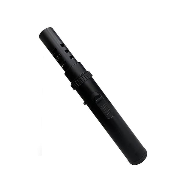 Gas Refillable Hand Metal Butane Torch, Adjustable High Jet Flame for Camping, Fire, Fireplace(Butane Not Included)