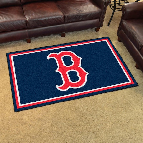 Boston Red Sox Navy 4 ft. x 6 ft. Plush Area Rug