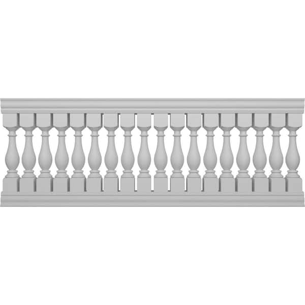 Ekena Millwork Fiberthane Legacy Balustrade 108 in. L x 42 in. H Fiberglass Railing Kit