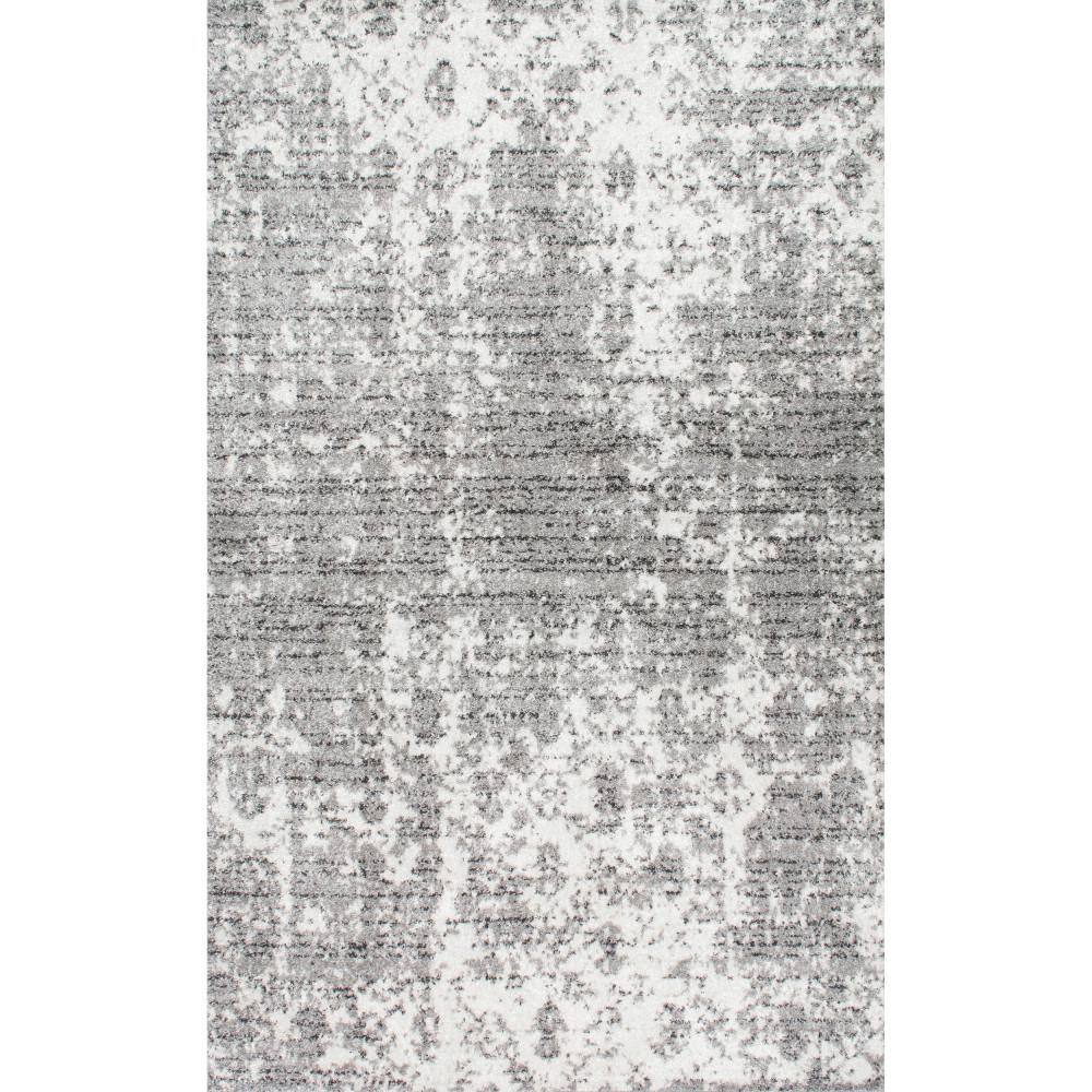 Deedra Gray Abstract Non-slip Synthetic Area Rug