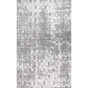 Deedra Misty Contemporary Gray 9 ft. x 12 ft. Area Rug