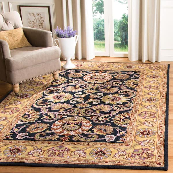Golden Jaipur 6 ft. x 9 ft. Navy/Gold Ornate Oriental Area Rug