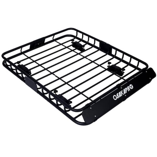 150 lbs. Capacity 42 in. Motoring Roof Rack Cargo Carrier with 2 Pieces 12 ft. Tie-Down Straps