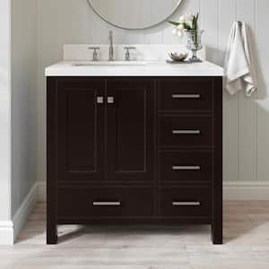 Cambridge 36 in. W x 21.5 in. D x 34.5 in. H Freestanding Bath Vanity Cabinet Only in Espresso