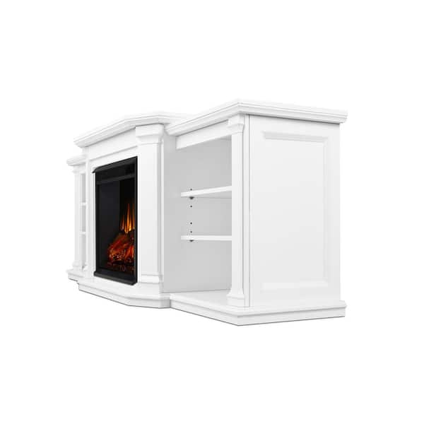 Real Flame Valmont 74 In Electric, Valmont Entertainment Center Electric Fireplace In White By Real Flame