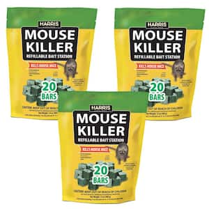 Mouse Killer Bars with Refill Bait Station (60-Pack)