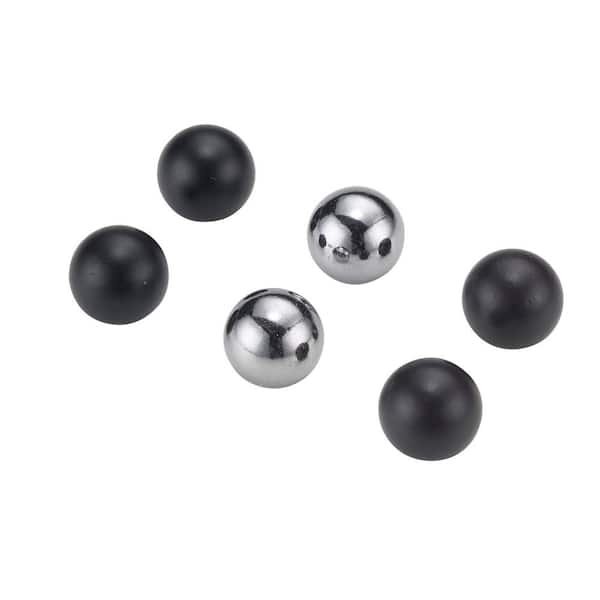 3/8 in. Assorted Finish Cap Nuts in Matte Black, Oil Rubbed Bronze and Chrome (6-Pack)