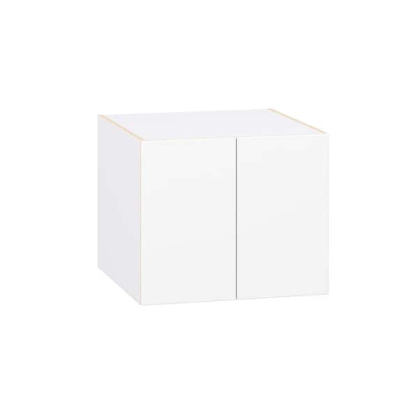 J COLLECTION Timberline 24 in. W x 24 in. D x 20 in. H Assembled Slab Wall Bridge Kitchen Cabinet in Bright White