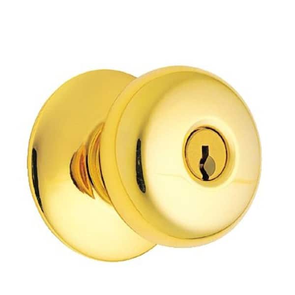 Schlage Plymouth Bright Brass Commercial Entry Door Knob
