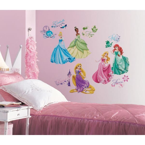 American Crafts Vinyl Wall Art Princess Decals 18 Pieces Self-Adhesive