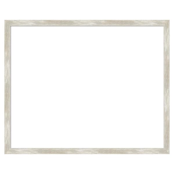 Amanti Art Crackled Metallic Narrow 32 in. x 26 in. Polystyrene Framed Dry Erase Magnetic Memo Board