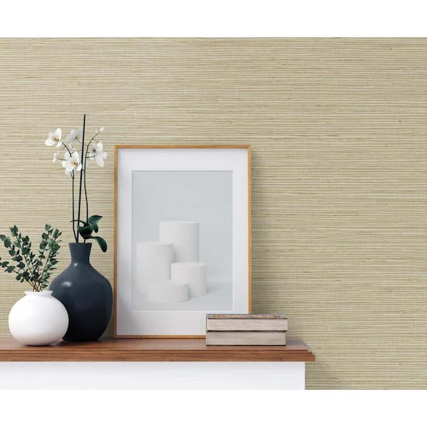 60.75 sq. ft. Tedlar Barley Edmond Faux Sisal High Performance Vinyl Unpasted Wallpaper Roll