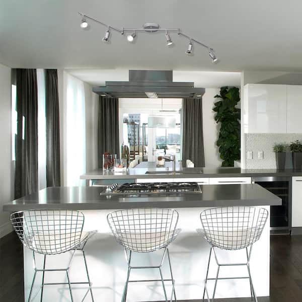 Payton 3.9 ft. 6-Light Silver Track Lighting Kit