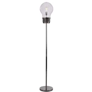 Edison 72 in. Antique Brass Standard Floor Lamp