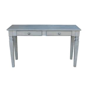Java 52 in. Heather Gray Standard Rectangle Wood Console Table with Drawers