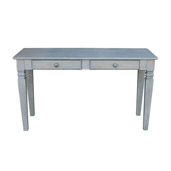 International Concepts Java 52 in. Heather Gray Standard Rectangle Wood Console Table with Drawers