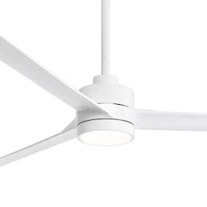 Triplex 60 in. Indoor White Integrated LED Ceiling Fans with Light and Remote Control