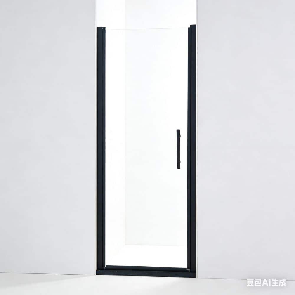 30-31.5. W x 75 in. H Pivot Swing Semi-Frameless Shower Door in Matte Black Finish with 1/4 in. (6mm) Tempered Glass price history on PriceWatchPro