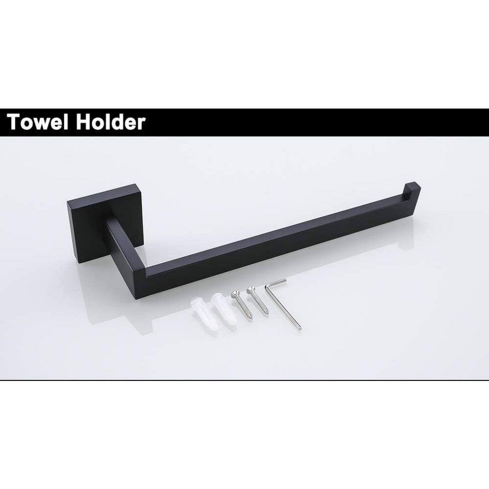 Matte Black Stainless Steel 24" Double Towel Bar Set