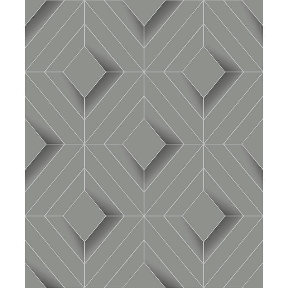 Filmore Grey Diamond Panes Wallpaper