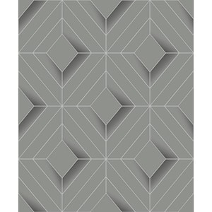 Filmore Grey Diamond Panes Wallpaper