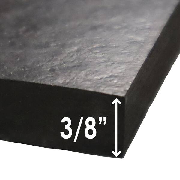 Rubber Cal Neoprene Commercial Grade, Black, 50A, 0.375 inch x 2 inch x 2 inch (25 Pack), Size: 2 x 2