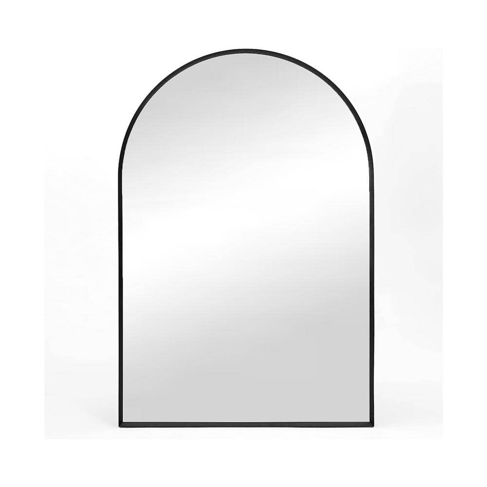 20 in. W x 30 in. H Small Arched Metal Framed Wall Bathroom Vanity Mirror i